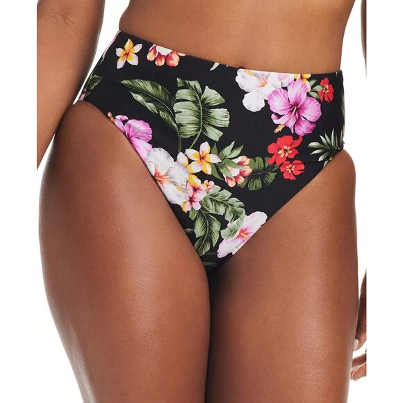 Bar III Women's High-Waist High-Leg Bikini Bottoms Multi Size S 0993 - Picture 2 of 2